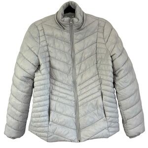 Xersion Piete Medium Womens Grey Packabke  Puffer Coat Fall Outdoorsy Jacket